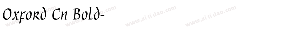 Oxford Cn Bold字体转换